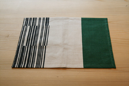 【希少】柳宗理 デザイン ファブリック 生地 グリーン 約110×100 designshop/柳宗理ファブリック/ランチマット グリーン A