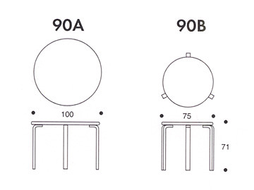 �A�A���g/artek ���E���h �e�[�u��90AB/�X�P�[��