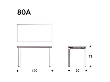 �A�A���g/artek ���N�^���O���[ �e�[�u��80A/�X�P�[��