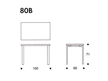 �A�A���g/artek ���N�^���O���[ �e�[�u��80b/�X�P�[��