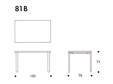 �A�A���g/artek ���N�^���O���[ �e�[�u��81B/�X�P�[��