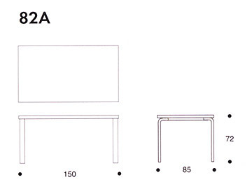 �A�A���g/artek ���N�^���O���[ �e�[�u��82A/�X�P�[��