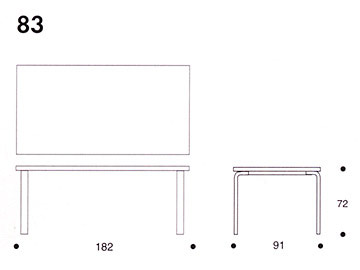 �A�A���g/artek ���N�^���O���[ �e�[�u��83/�X�P�[��