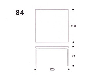 �A�A���g/artek ���N�^���O���[ �e�[�u��84/�X�P�[��